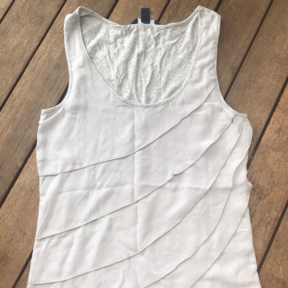 Heather grey Jersey/chiffon top. DISCOUNTED SHIPPING!!!!